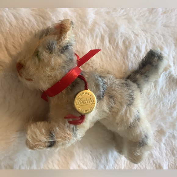 Vintage Hermann Stuffed Genuine Mohair Kitty / Kitten / Cat - Picture 11 of 16
